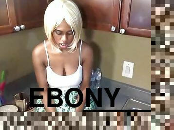 Young ebony must fuck plumber to pay bill doggystyle  head