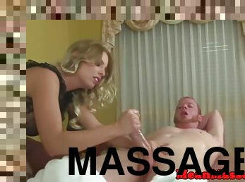 Cum controlling masseuse dominates patient