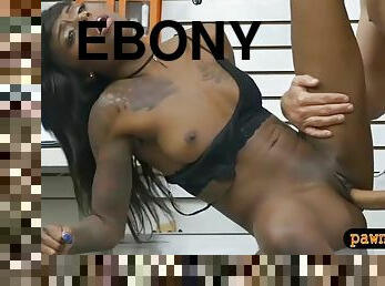 Tight ebony screwed by pervert pawn man at the pawnshop