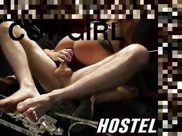 Teen felicity feline gets roughly banged in hostel