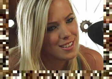 BiBi Jones gets face-fucked and enjoys ardent rear pounding