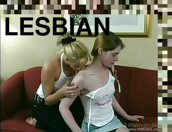 Two horny lesbians eat pussies and share a vibrator