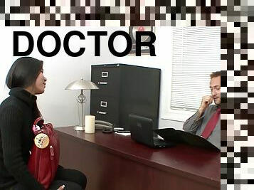 A doctor fucks his hot Asian patient during an office visit