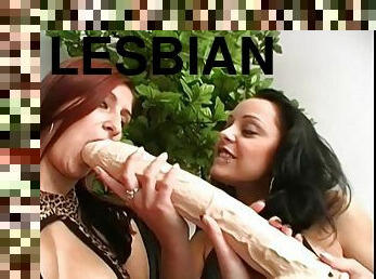 Sexy hot ass porn lesbian sweethearts fuck with a huge dildo strapon