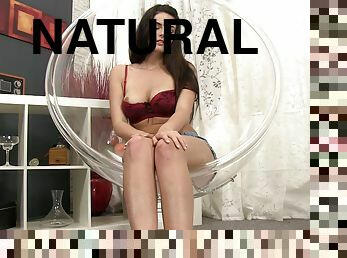 Breath-taking piss drinking video with well-endowed brunette Cynthia