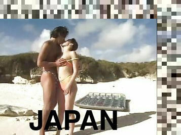 Adventurous and lustful Japanese woman gets fucked on the beach