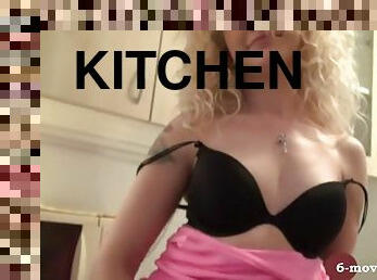 6-movies.com - blonde pussy games in the kitchen