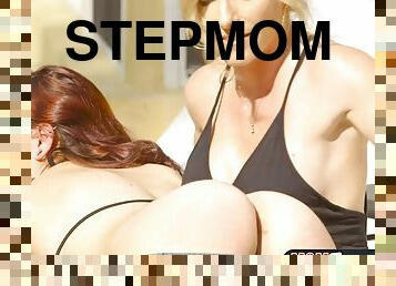 Stepmom disciplines rebel teen with a strapon dildo