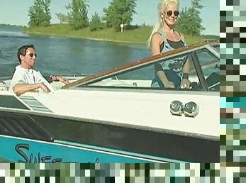 Peter North takes a babe on a speed boat ride and bangs her