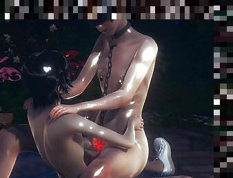 Yaoi Femboy - Blindfolded Femboy enjoys sex