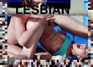 Let's Get Ready To Squirrrrrt! - Milana Ricci in lesbian wrestling femdom
