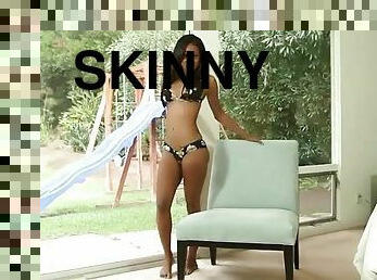 Bikini is sexy on this slim body babe