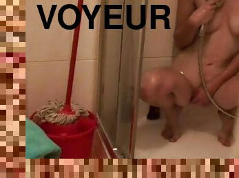 baignade, chatte-pussy, cam, voyeur, douche, rasé, perverti, petits-seins