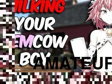 [ASMR] Milking + Breeding Your FemCowBoy (NSFW)