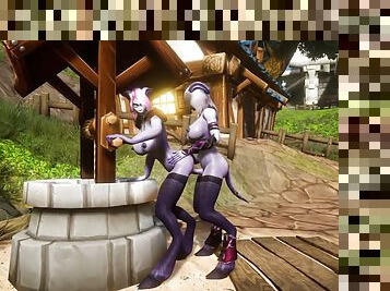 Draenei Futa Fucks Draenei Girl on the Wishing Well : Warcraft Porn Parody