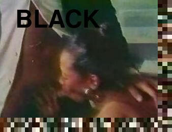 Black girl takes white cock in classic scene