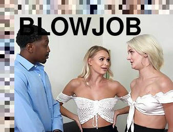 Interracial anal threesome with pornstars Emma Hix and Zoe Sparx