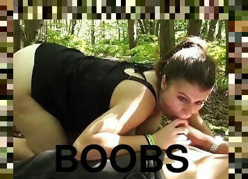 Ilya with big boobs has hard sex in the woods