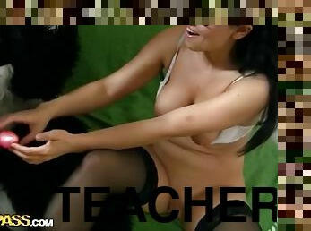 Sexy teacher for horny panda