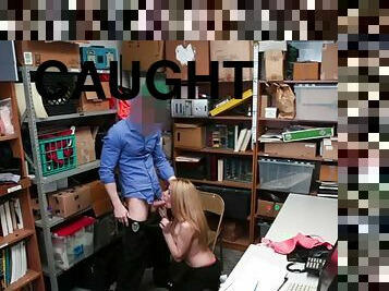 Alexa raye gets caught on purpose to get fucked by security guy