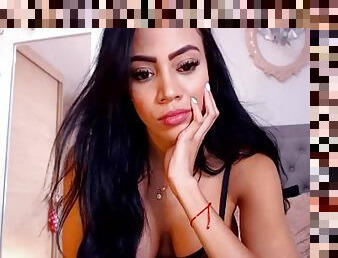 Hot latina stripping on cam