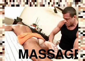 John Marcus gets a massage