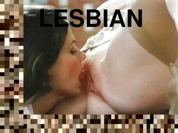 Lesbians making love in the classic scene