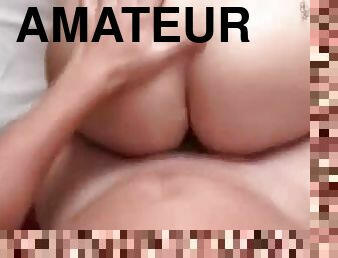 Huge cumshot on amateur ass after sex