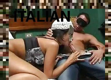 Masked Italian girl fucked in fun video