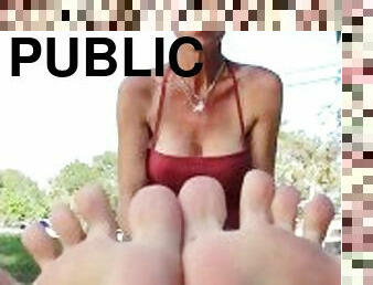 gros-nichons, extrême, public, amateur, pieds, ejaculation, blonde, seins, petite, fétiche