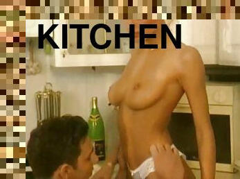 Messy sex fun in the kitchen with Anita Blond
