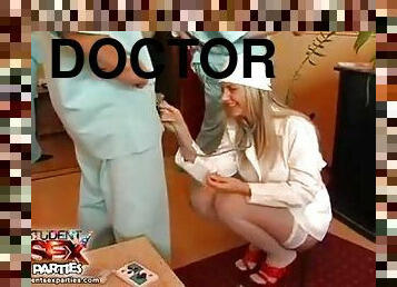 Sexy doctor and nurse party features hotties