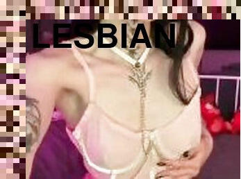Lusty lesbian shoots a sexy tiktok for her girlfriend