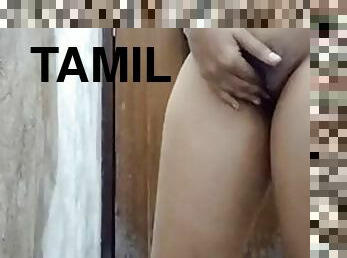 Tamil young aunty bathing in bathroom at home sex hot figure
