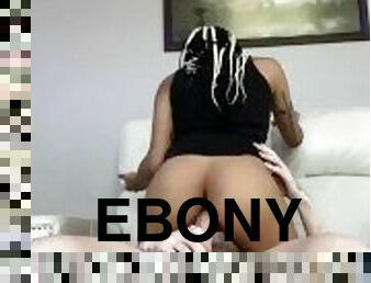 Ebony sucks and fucks a BWC