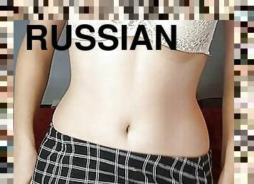 big tits of a Russian student are cool combined with a big ass and a delicious clitoris