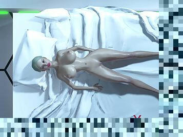 Sexy sci-fi android fucking a hot horny girl