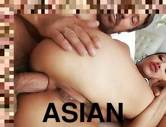 Asian fucked in the ass and made to swallow