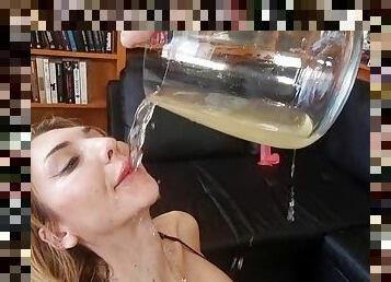 PISS & ANAL TRAINING Busty MILF Katerina Berg piss in mouth, piss in ass, rough ass piledriving [WET] - PissVids