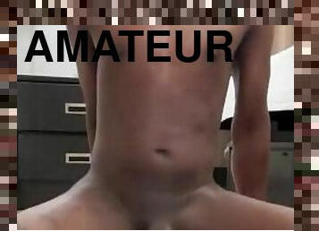 masturbation, amateur, ébène, énorme-bite, ados, jouet, black, collège, horny, gode