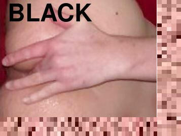 Big Black Dick Filling Up His Cum Slut Rough!