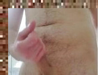 Otter daddy shaving balls and teasing cock