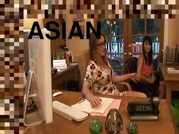 White & asian lesbian sex