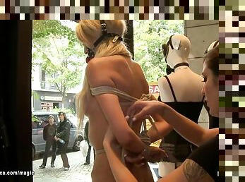 Princess Donna, Princess Donna Dolore And Zenza Raggi - European Blond Bound In Shop Window