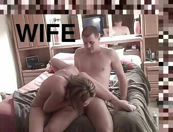 Blonde wife rides perfectly