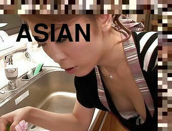 Slutty Asian housewife indulges her hubby's every sexual wish