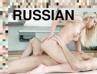 Russian blonde Cornelia Quinn moans while her puss is being licked