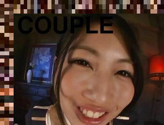 Foot fetish video with Saionji Reo and her boyfriend having sex