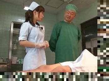 Japanese nurse with natural boobs being fucked - Minami Kojima
