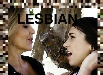 Passionate lesbian sex between MILF Julia Ann and cheerleader Joseline